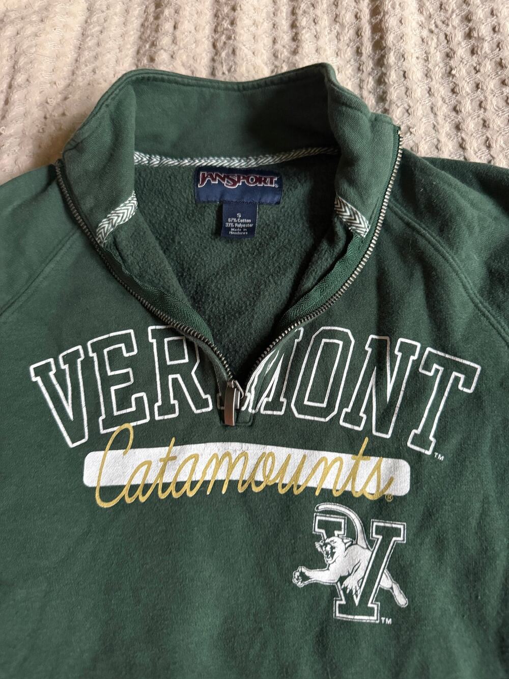 Vermont Catamounts Quarter Zip Pullover Sweatshirt